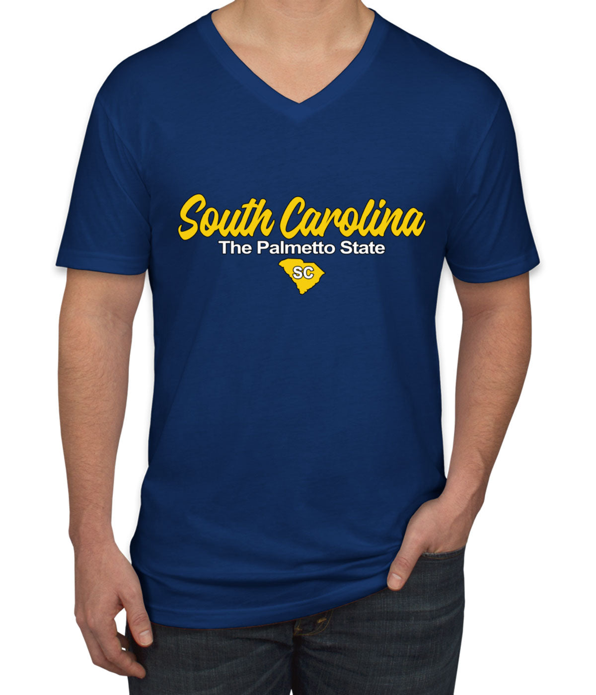 South Carolina The Palmetto State Men's V Neck T-shirt