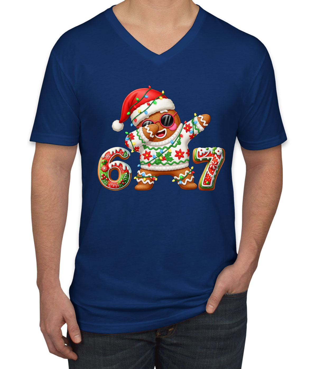 67 Sixty Seven Christmas Men's V Neck T-shirt