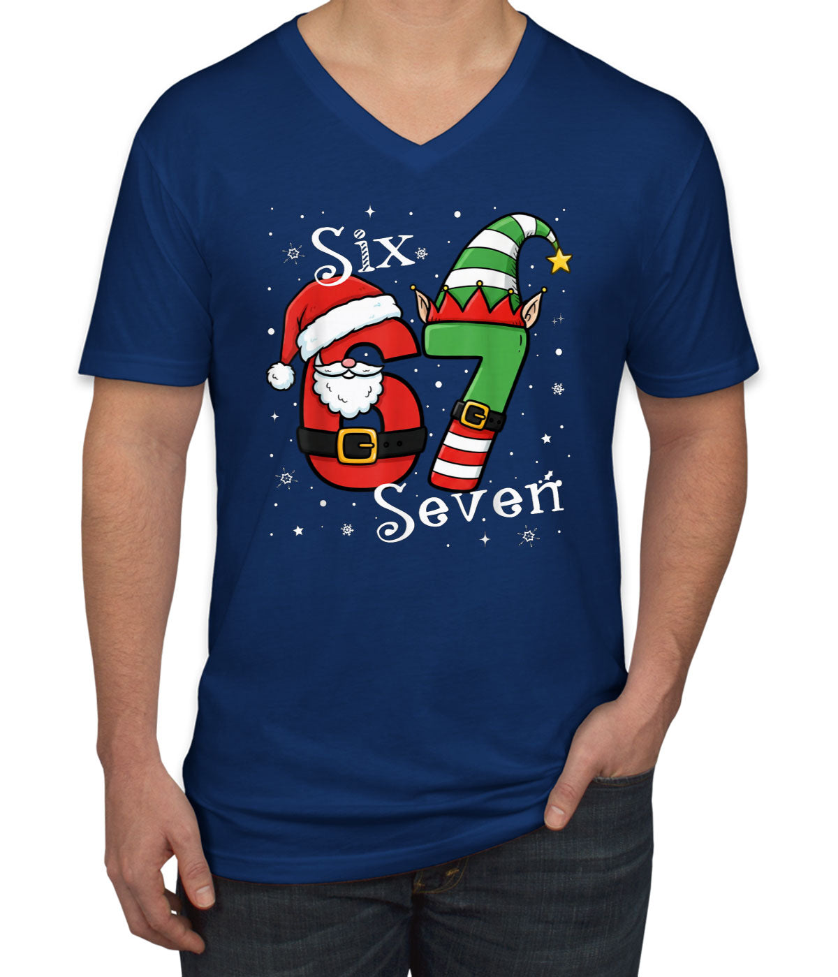 67 Sixty Seven Christmas Men's V Neck T-shirt