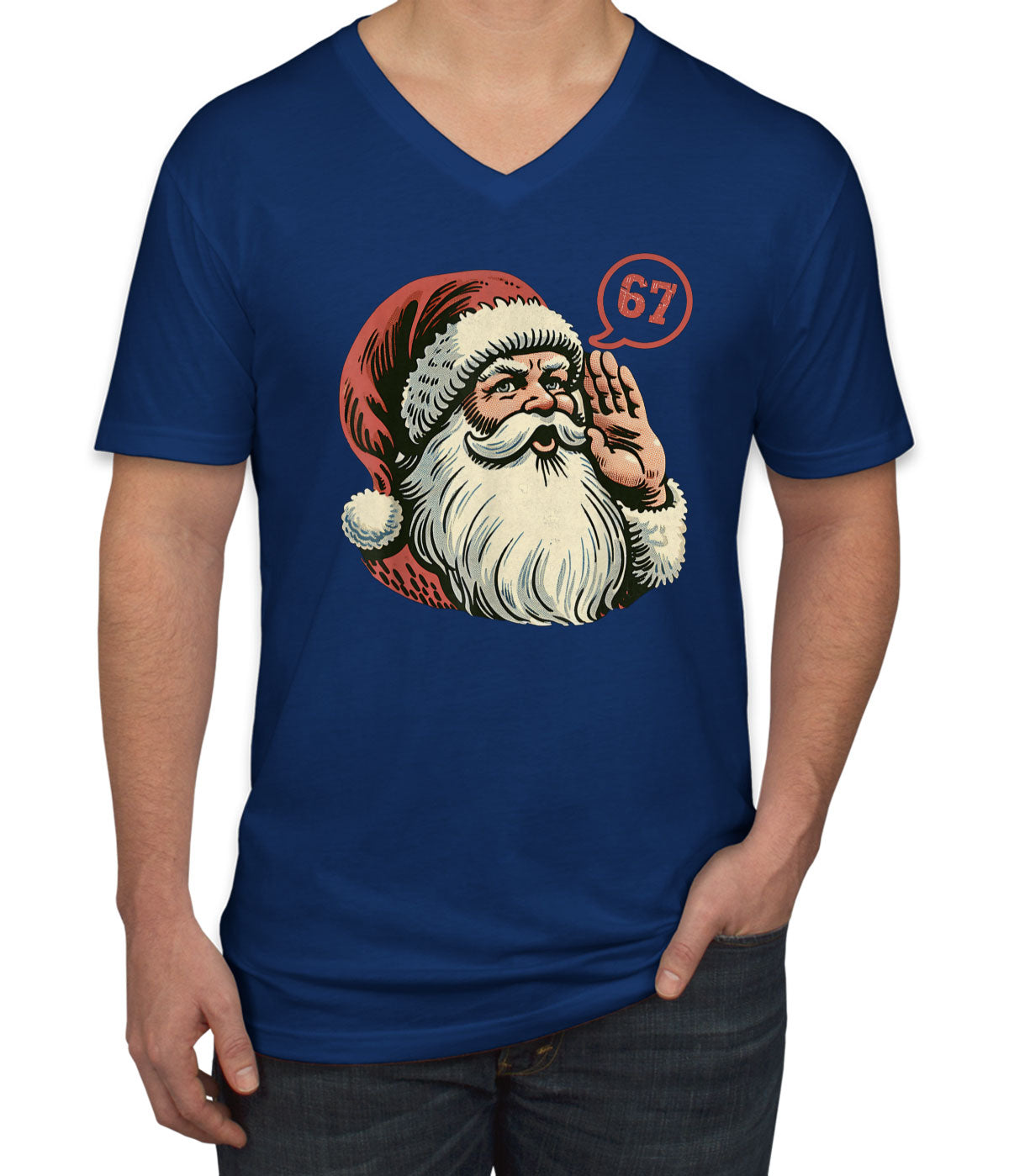 67 Sixty Seven Christmas Men's V Neck T-shirt