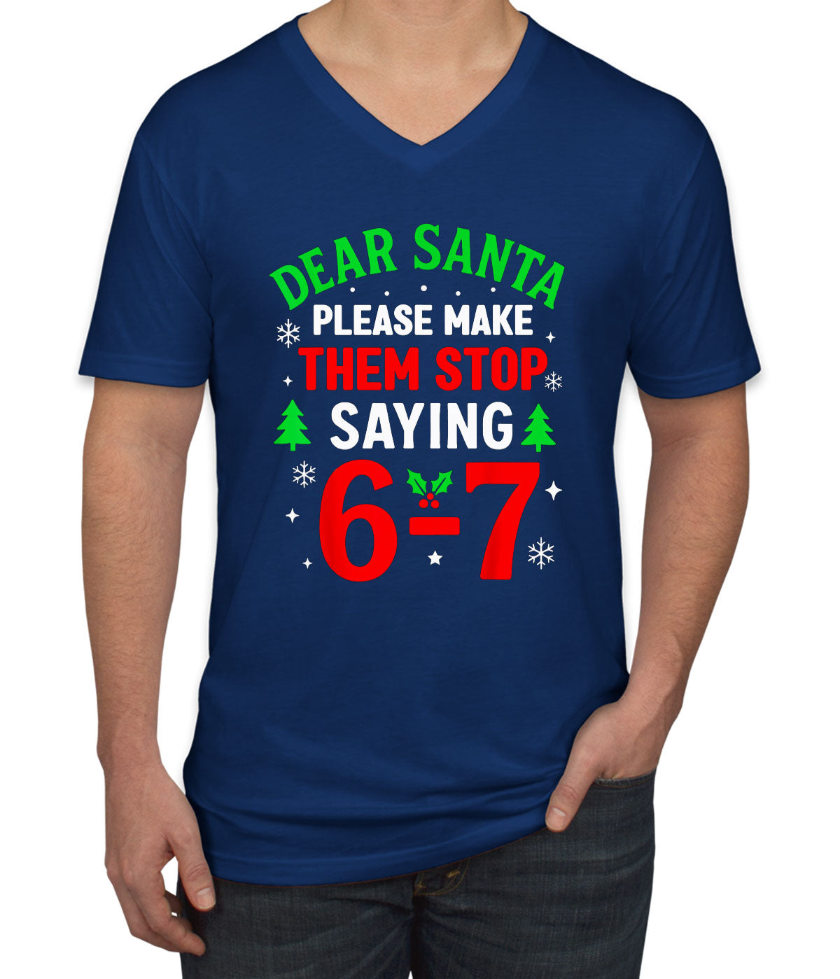 67 Sixty Seven Christmas Men's V Neck T-shirt