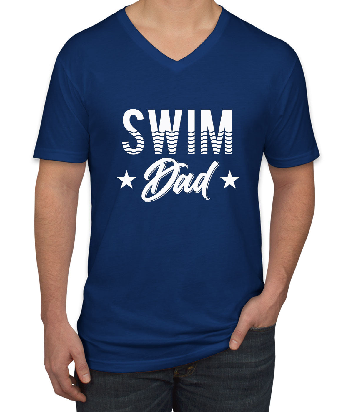 Swim Dad Men's V Neck T-shirt