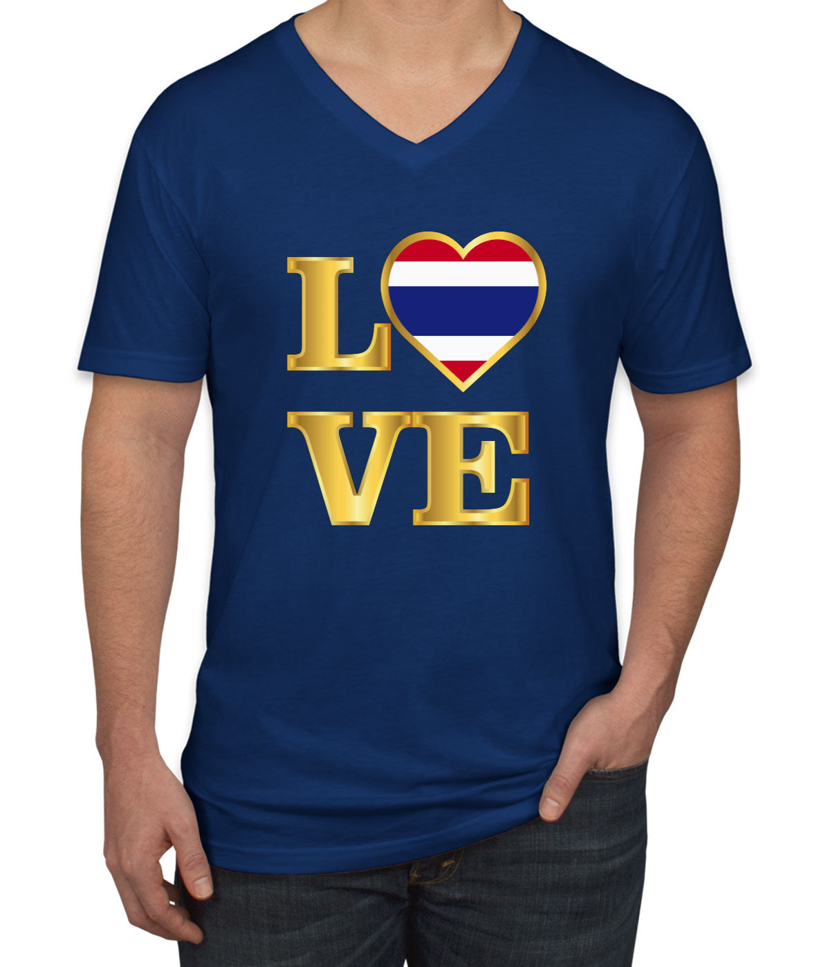 Thailand Love Men's V Neck T-shirt