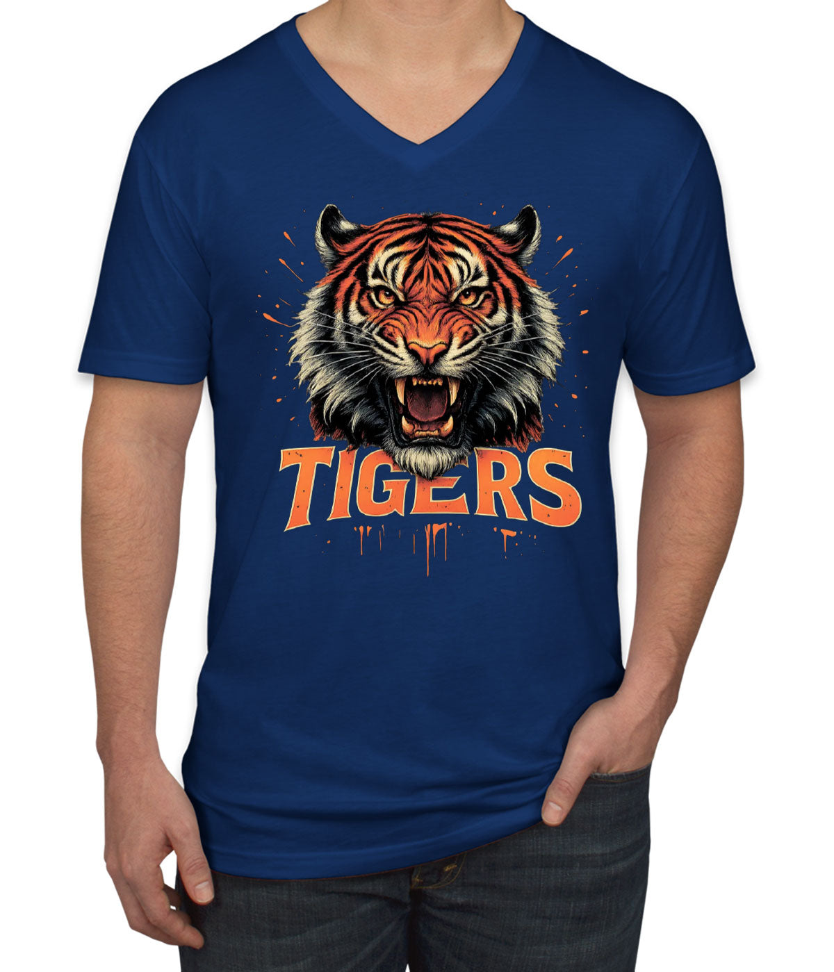 Tigers Men's V Neck T-shirt