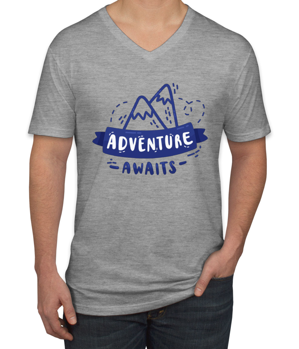 Adventure Awaits Men's V Neck T-shirt