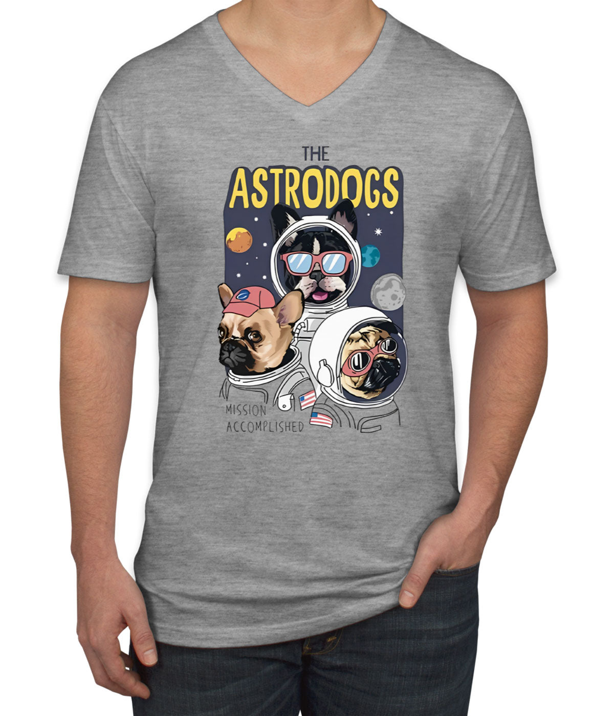 The Astrodogs Men's V Neck T-shirt