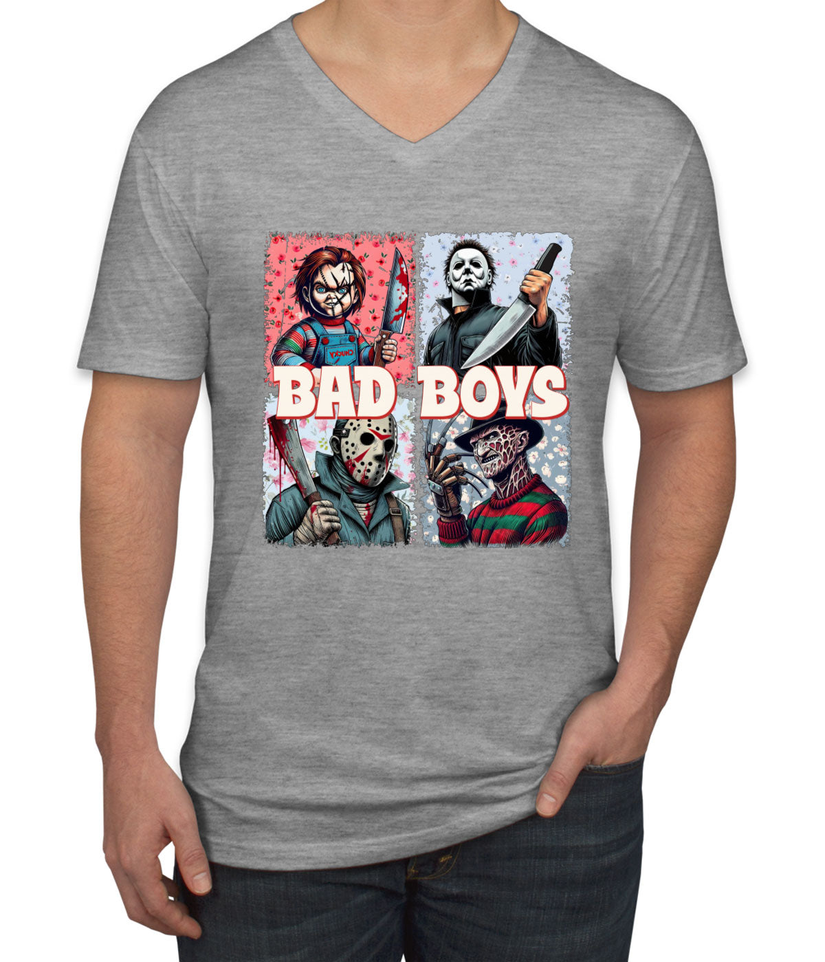 Bad Boys Halloween  Men's V Neck T-shirt