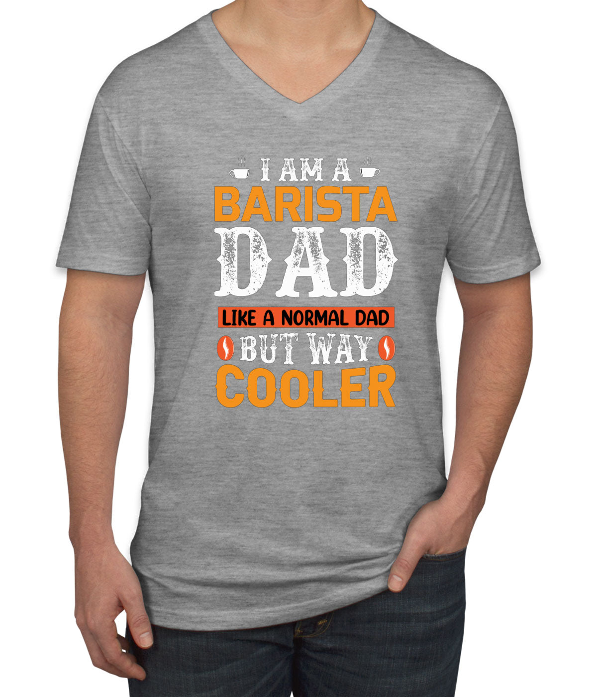 Barista Dad Father's Day Men's V Neck T-shirt