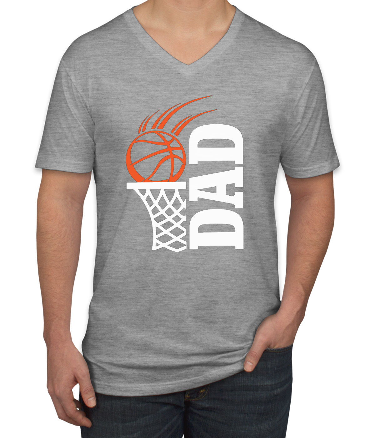 Basketball Dad Men's V Neck T-shirt