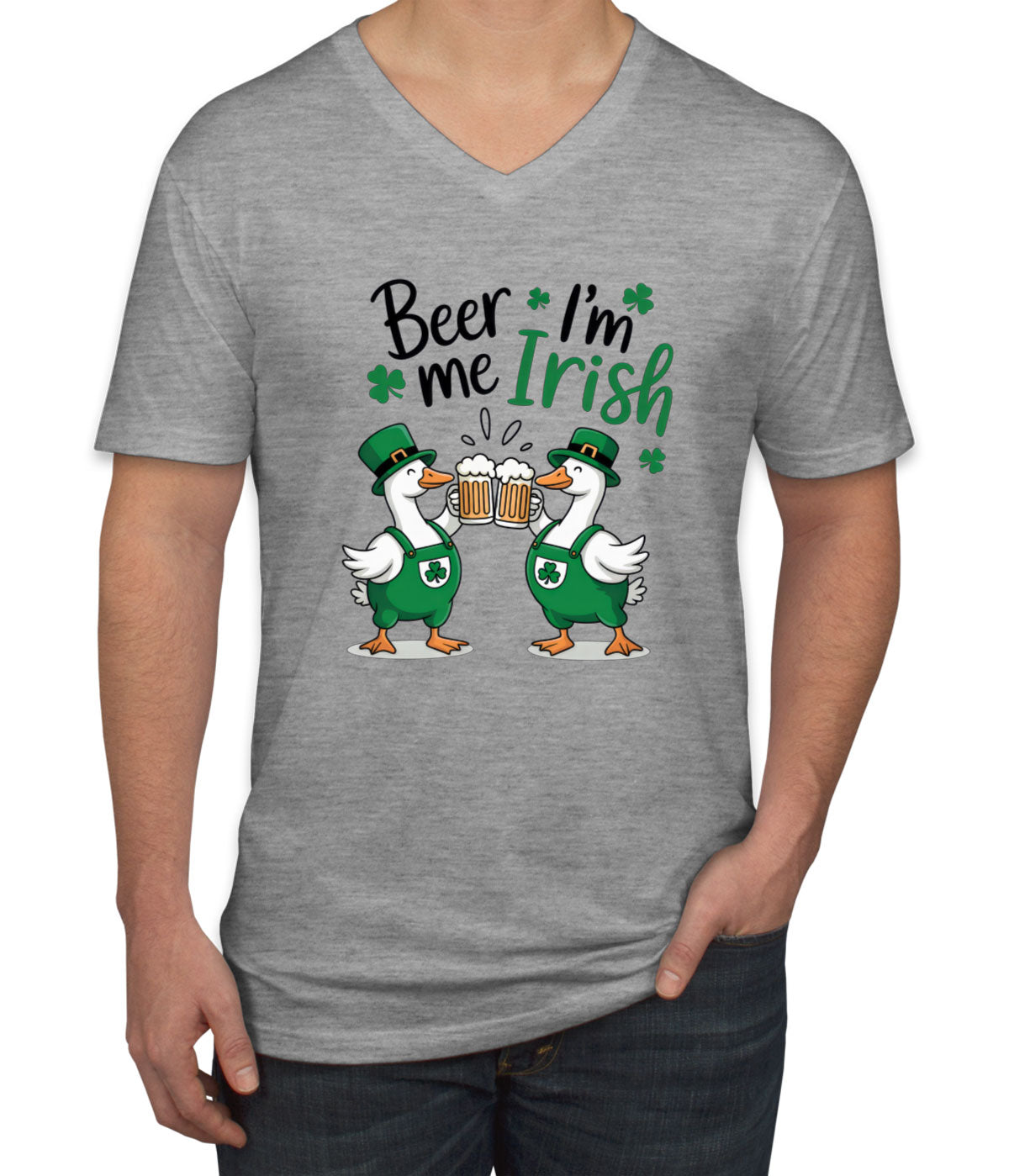 Beer Me I'm Irish St. Patrick's Day Men's V Neck T-shirt