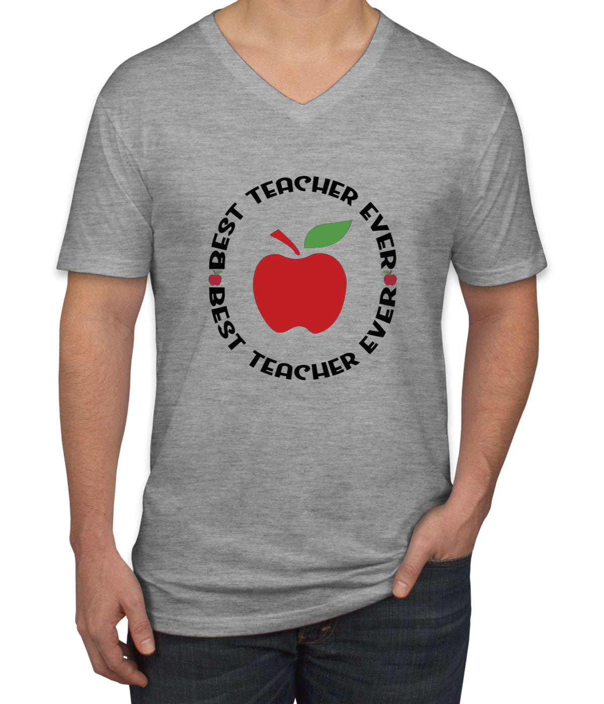 Best Teacher Ever Men's V Neck T-shirt