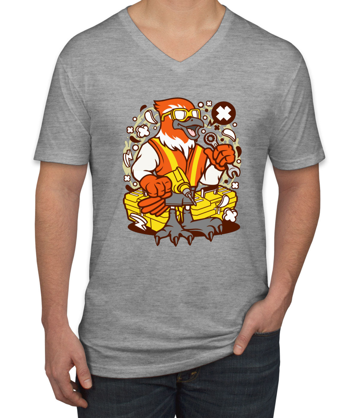 Bird Mechanic Men's V Neck T-shirt