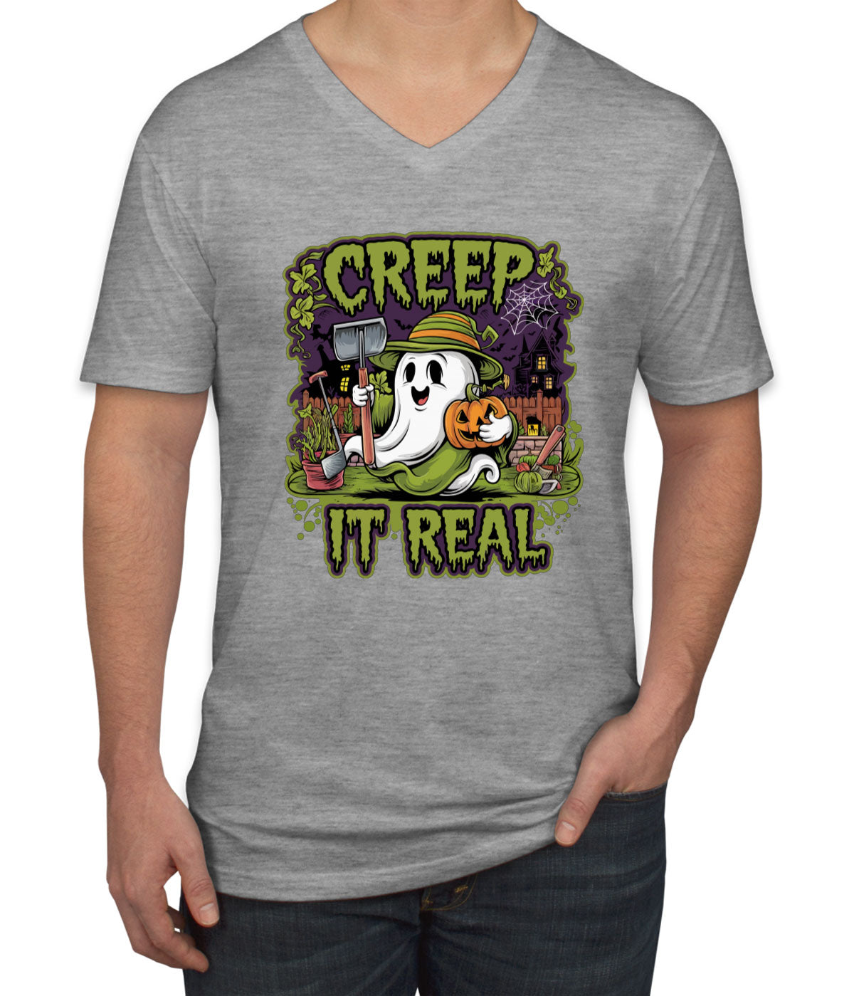 Creep It Real Men's V Neck T-shirt