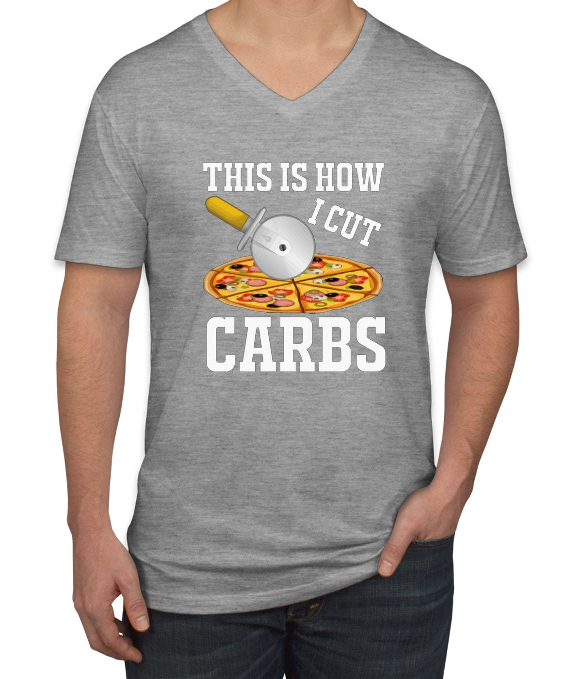 This Is How I Cut Carbs Diet Men's V Neck T-shirt