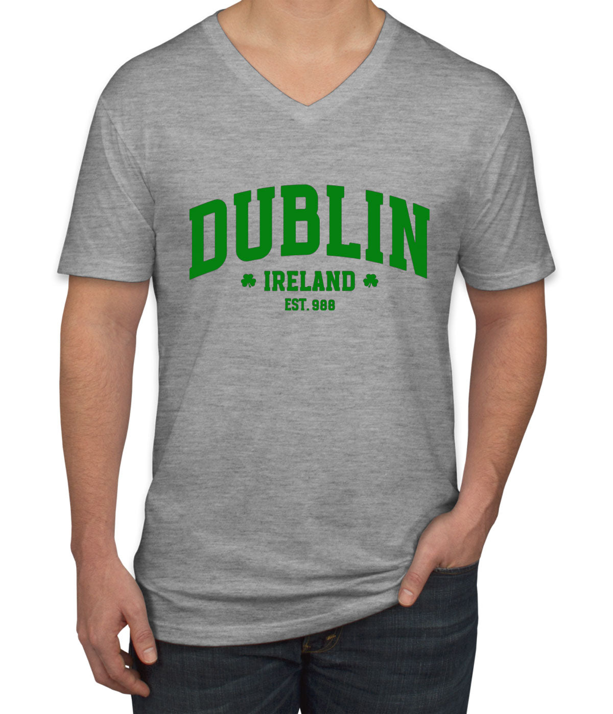 Dublin Ireland St. Patrick's Day Men's V Neck T-shirt