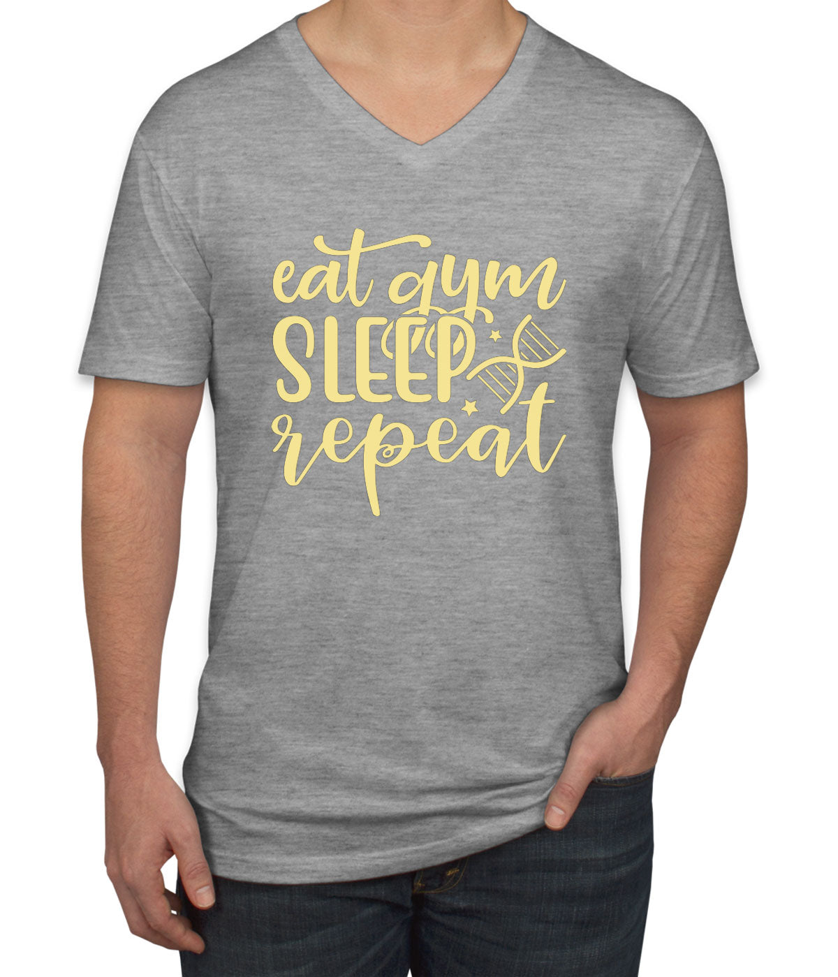 Eat Gym Sleep Repeat Men's V Neck T-shirt