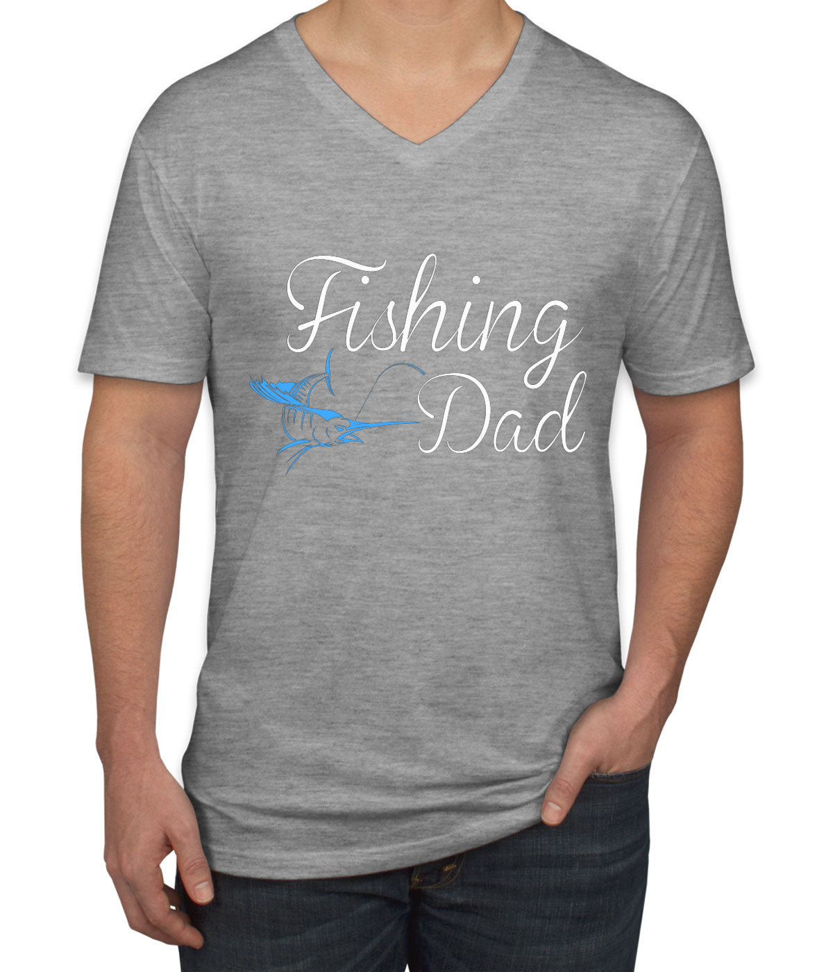 Fishing Dad Father's Day Men's V Neck T-shirt