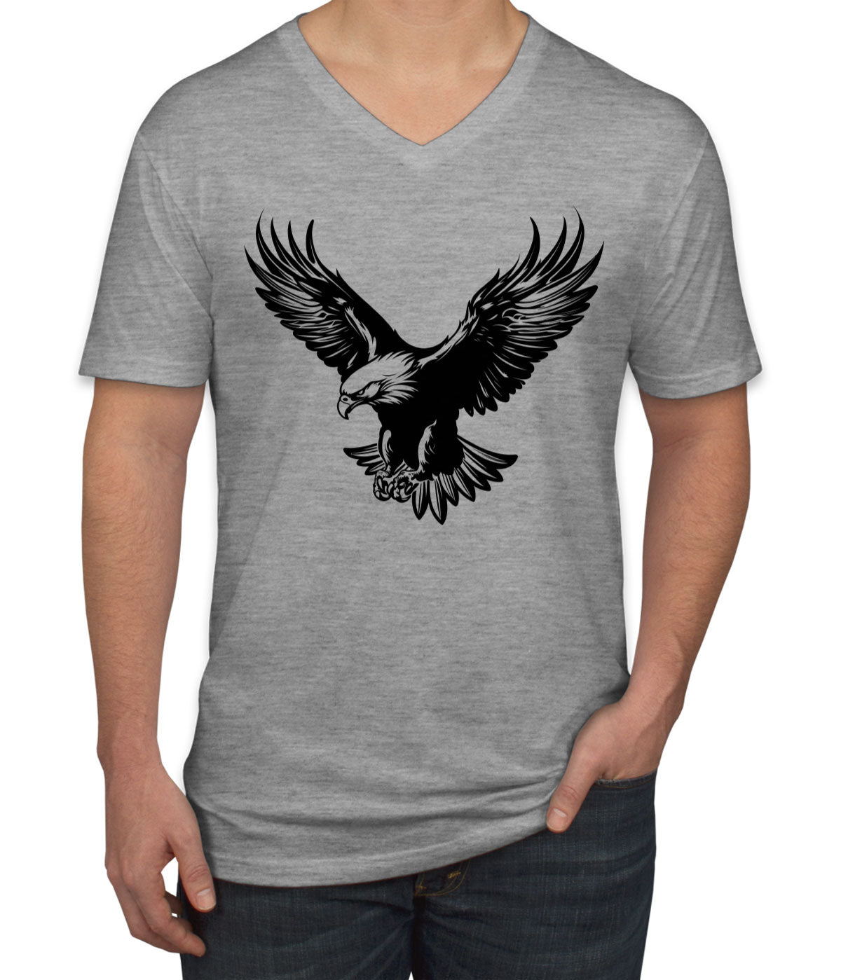 Flying Eagle Men's V Neck T-shirt