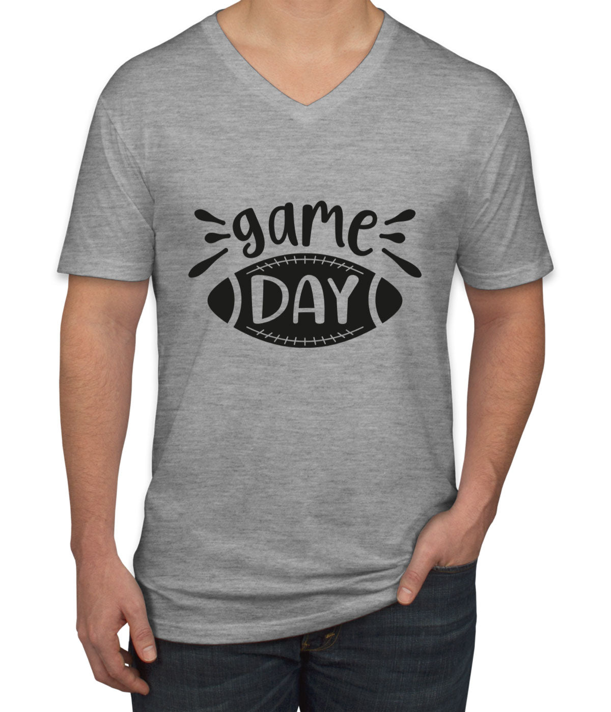 Game Day Football Men's V Neck T-shirt