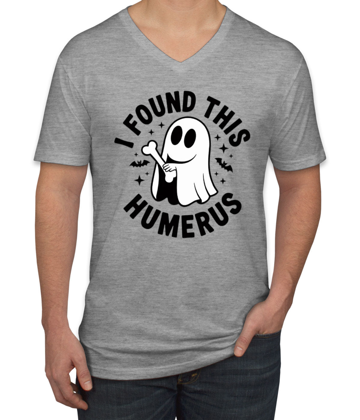 I Found This Humerus Halloween Men's V Neck T-shirt