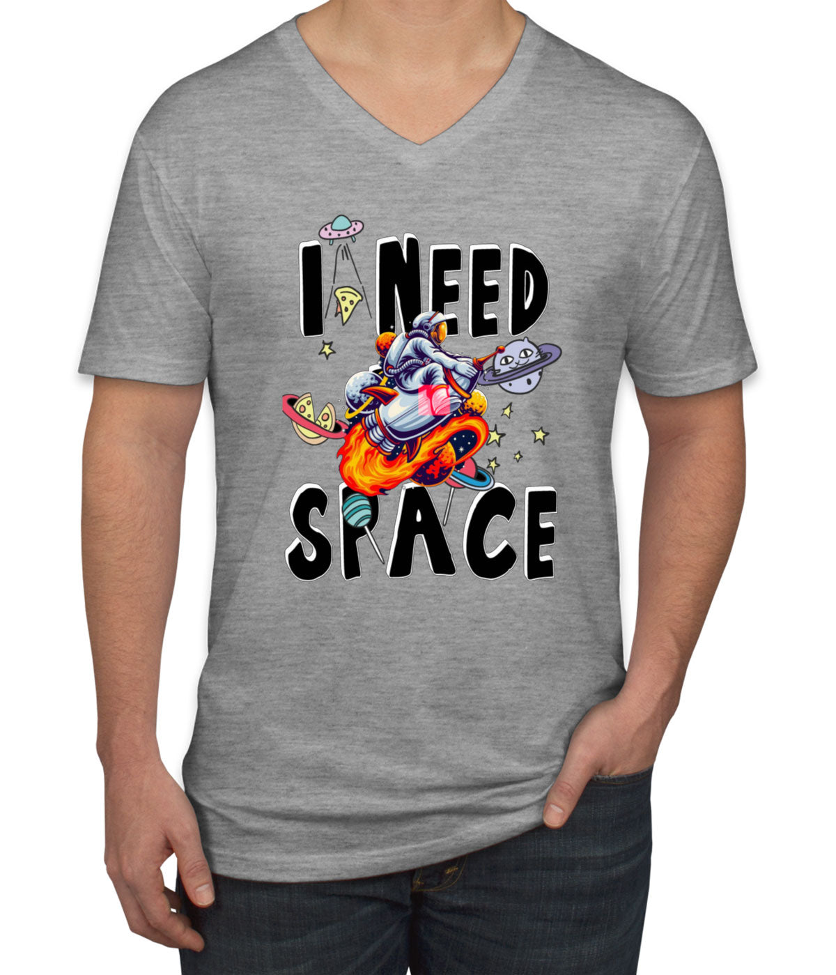 I Need Space Men's V Neck T-shirt