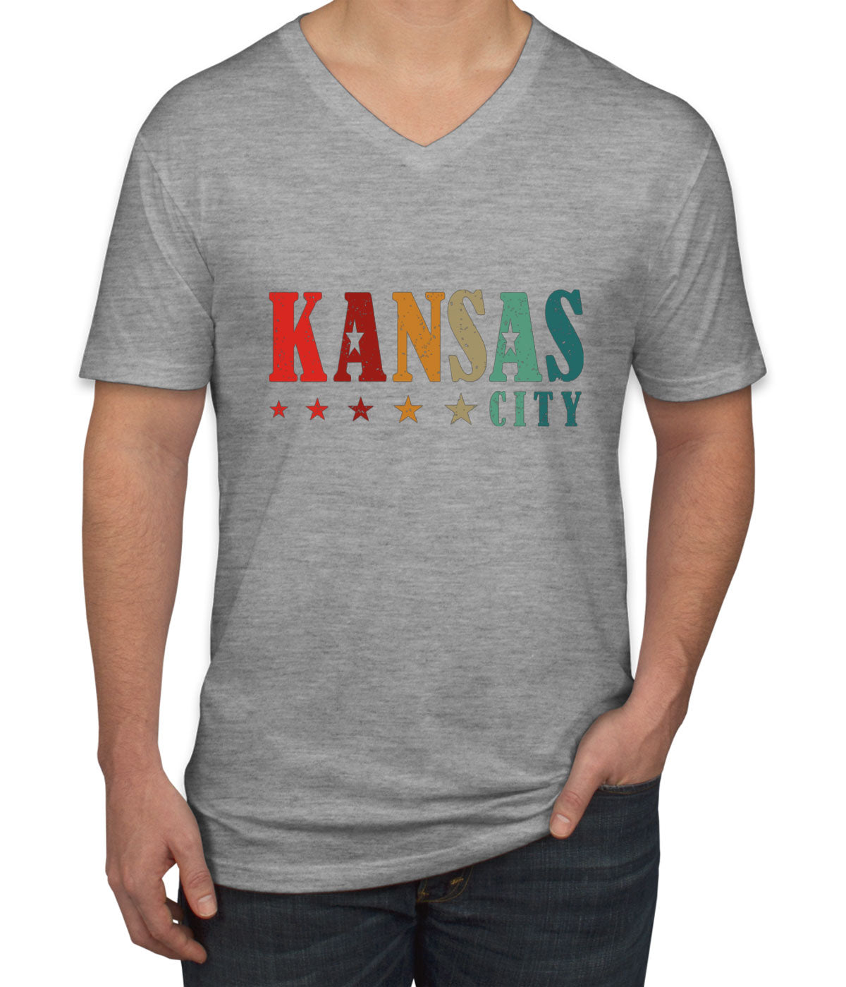 Kansas City Men's V Neck T-shirt