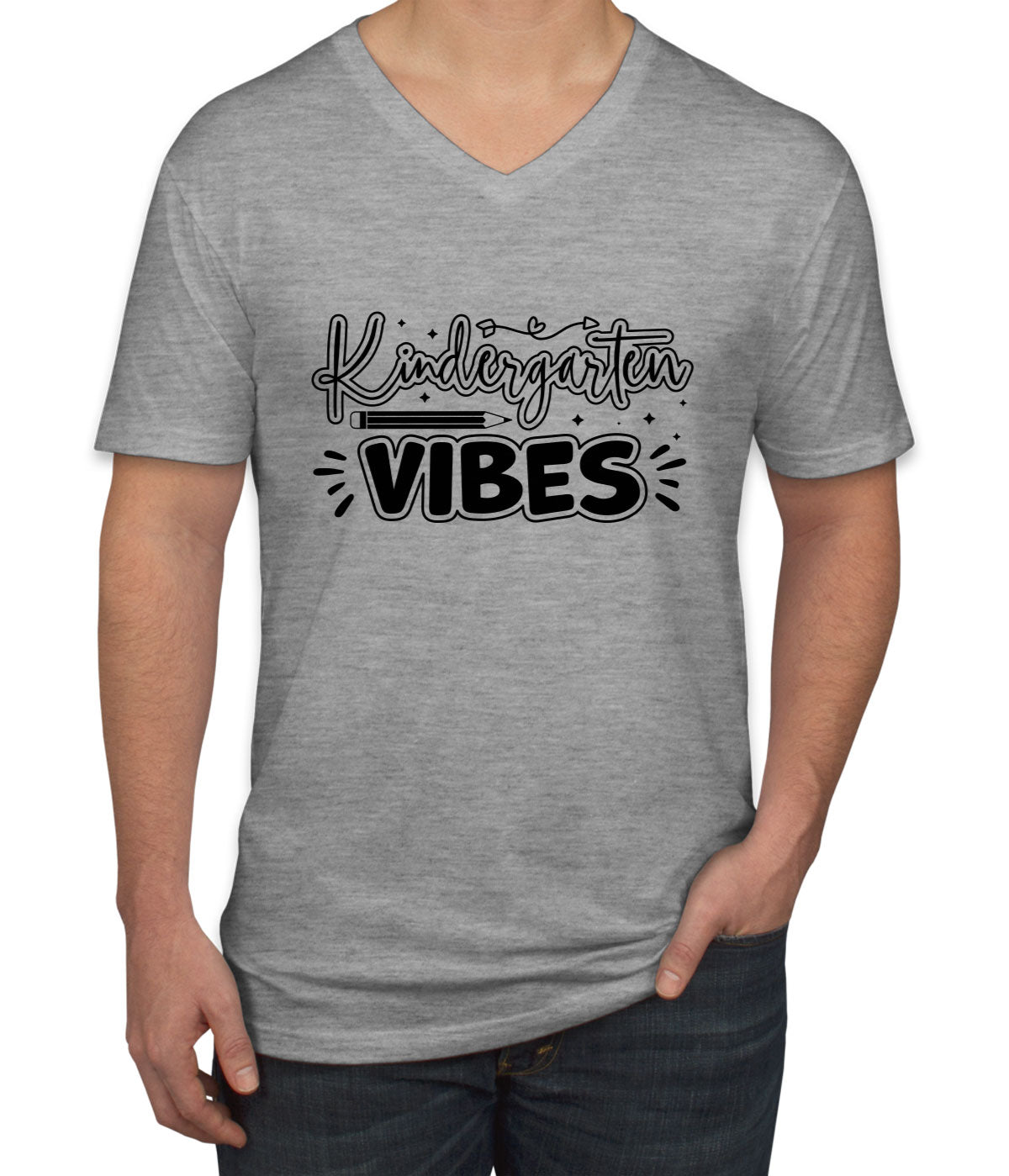 Kindergarten Vibes Teacher Men's V Neck T-shirt