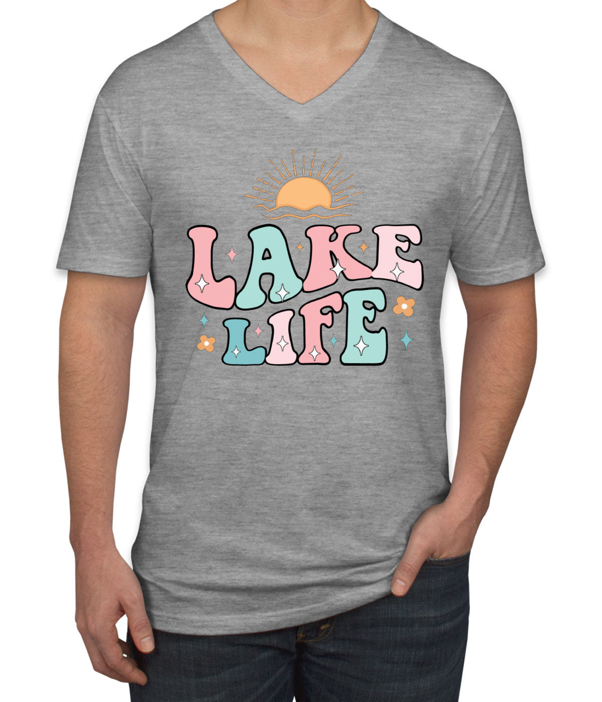 Lake Life Men's V Neck T-shirt