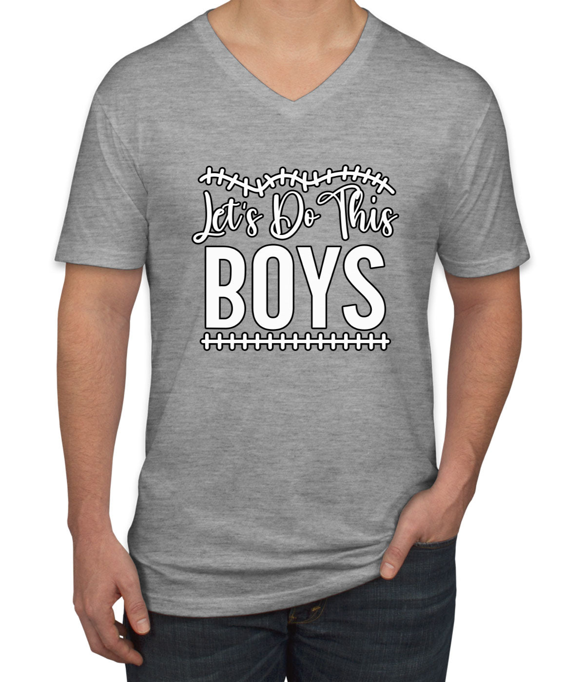 Let's Do This Boys Football Men's V Neck T-shirt