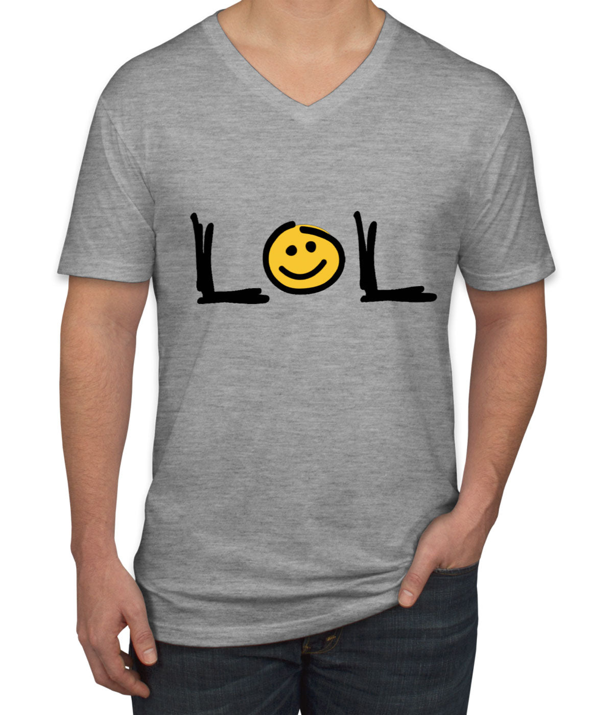 Lol Be Happy Men's V Neck T-shirt