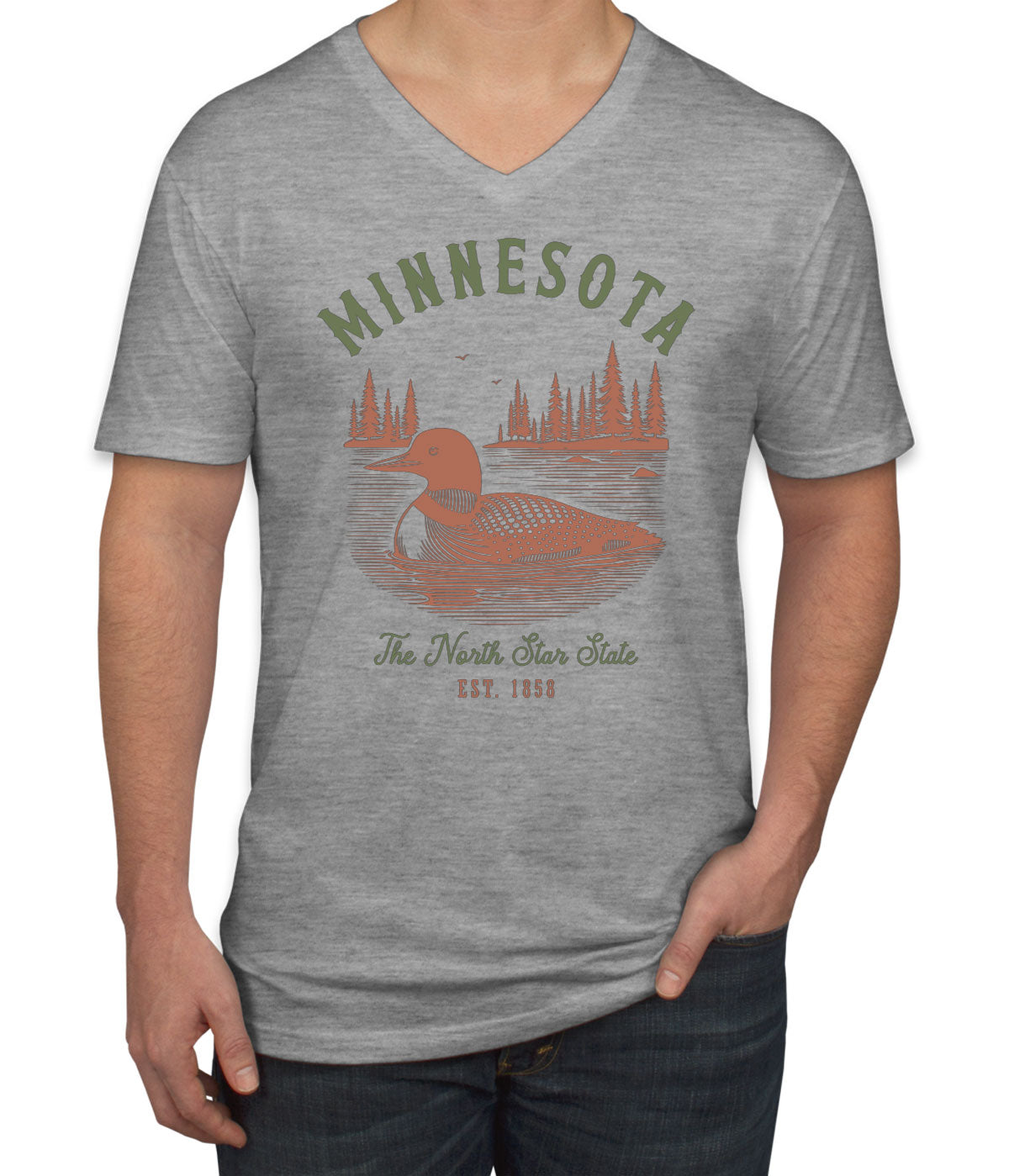 Minnesota State Vintage Men's V Neck T-shirt
