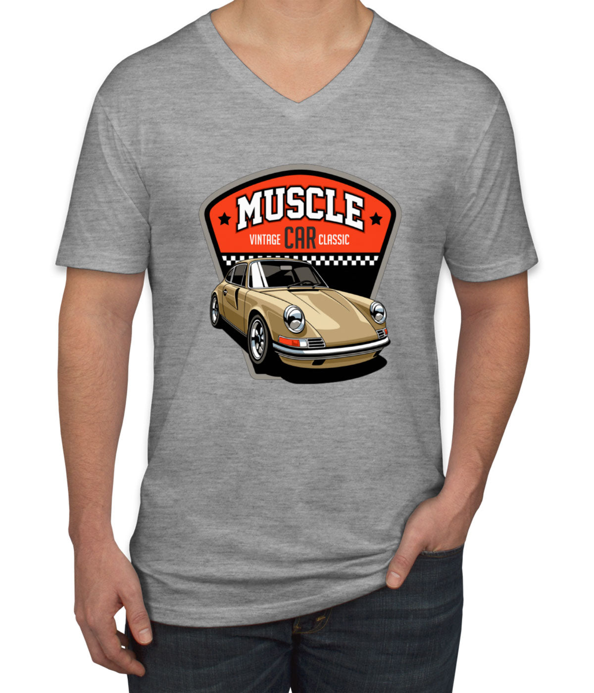 Muscle Car Men's V Neck T-shirt