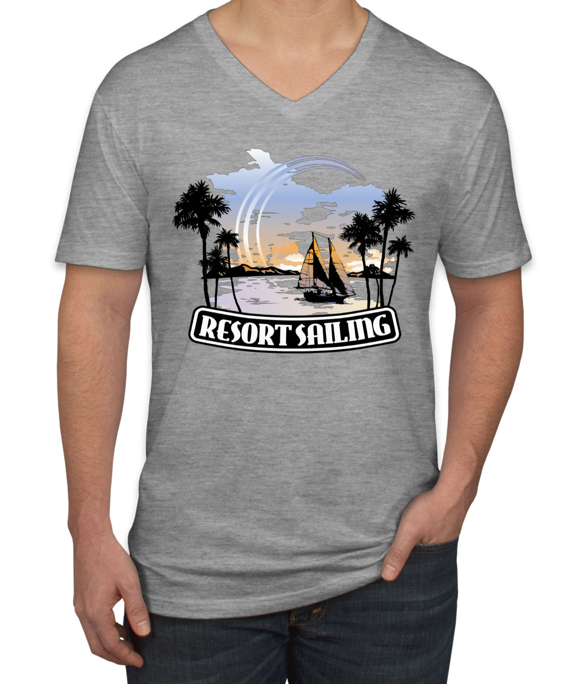 Resort Sailing Men's V Neck T-shirt