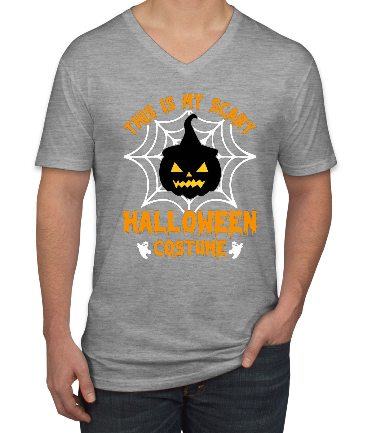 This Is My Scary Halloween Costume Men's V Neck T-shirt