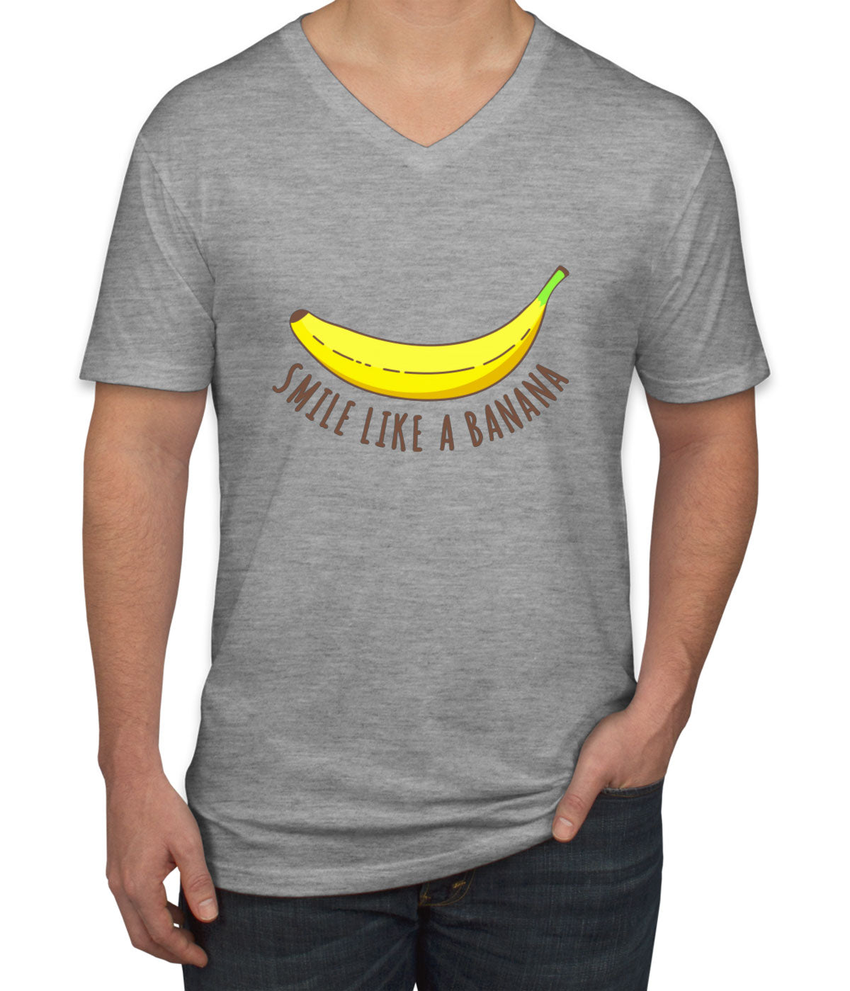 Smile Like A Banana Men's V Neck T-shirt