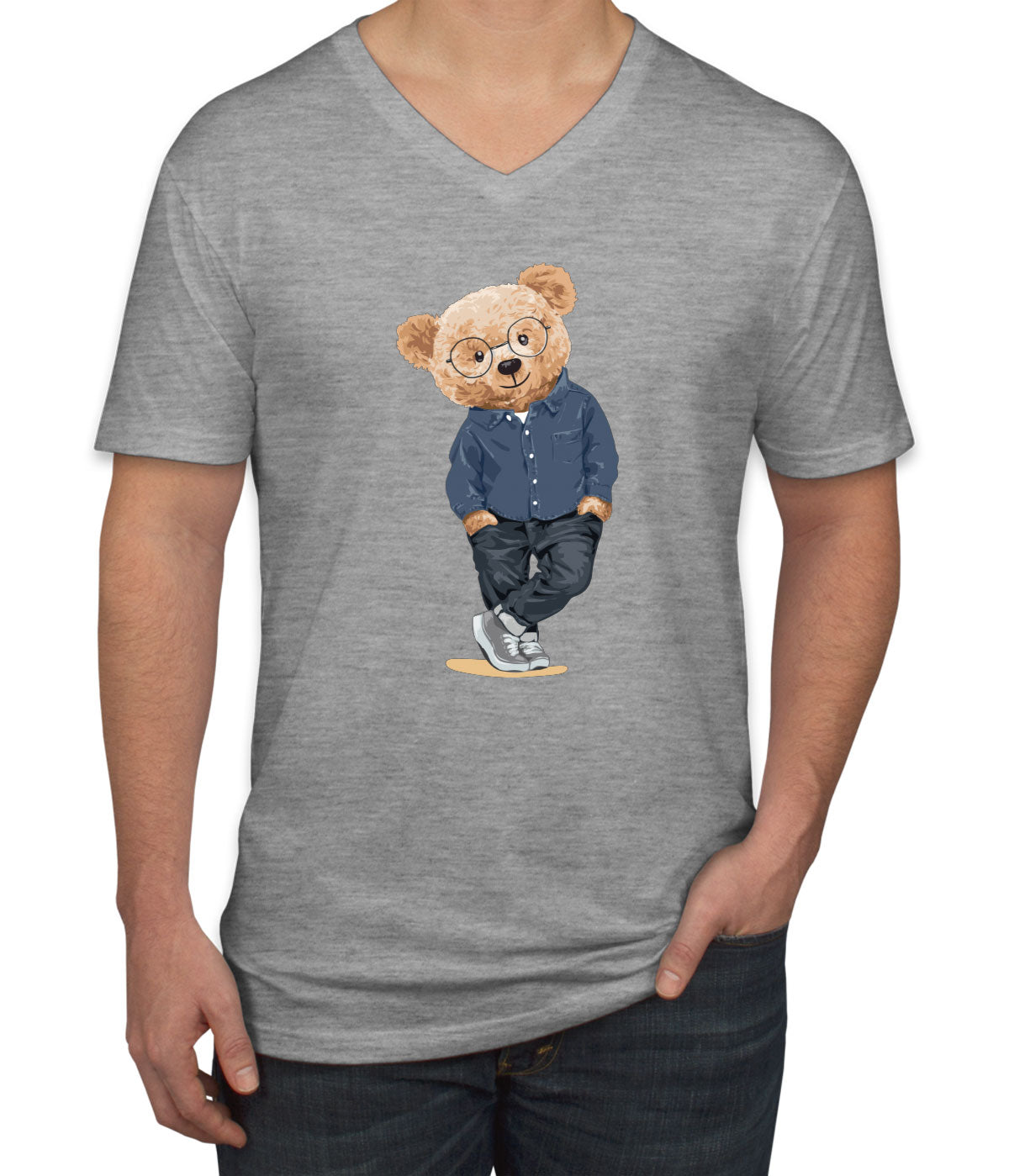 Teddy Bear Nice Guy V Neck T-shirt