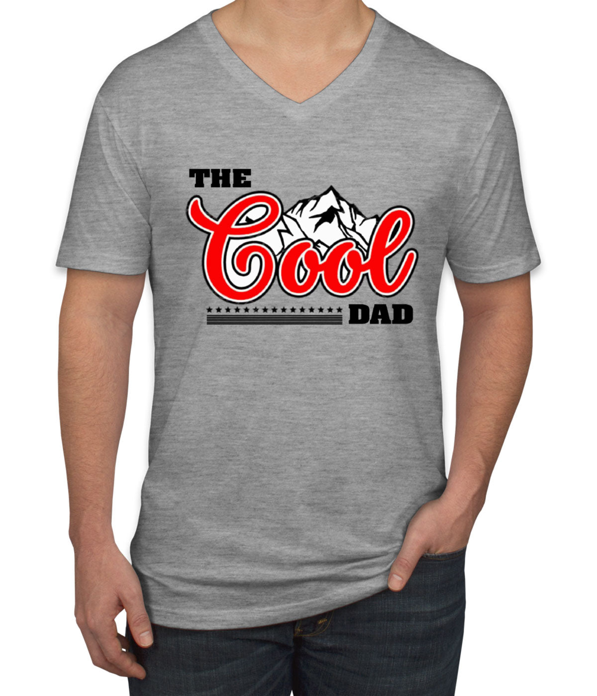 The Cool Dad Father's Day Men's V Neck T-shirt