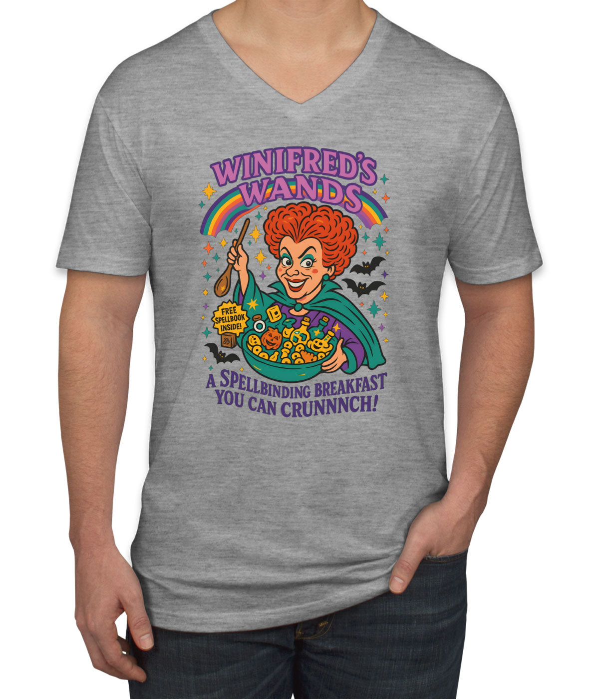 Vinifred's Wands Halloween Men's V Neck T-shirt