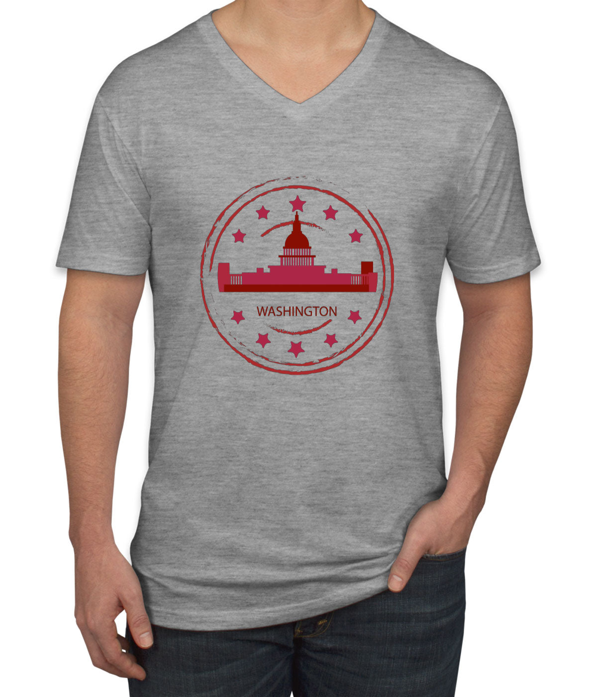 Washington Stamp Men's V Neck T-shirt