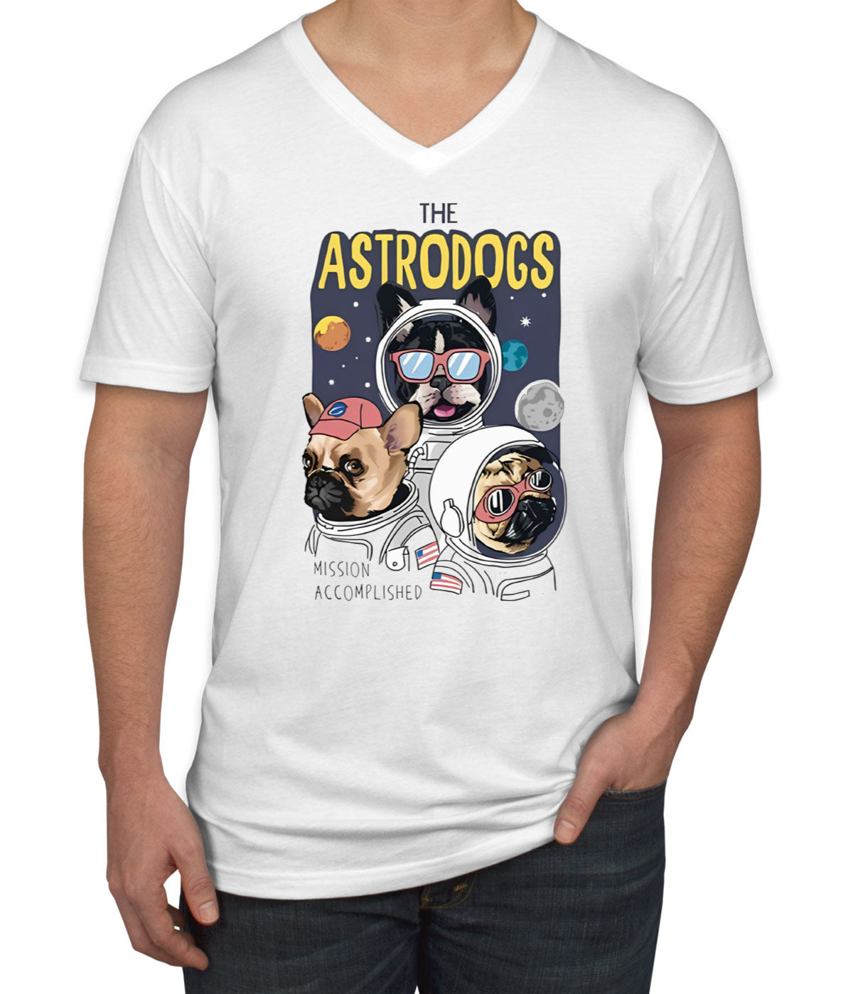 The Astrodogs Men's V Neck T-shirt