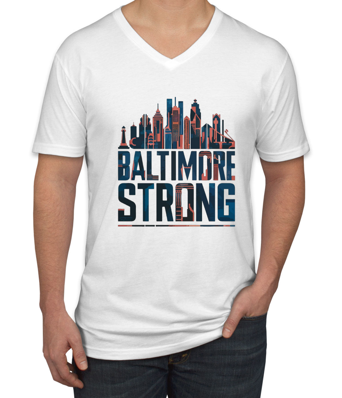 Baltimore Strong Maryland Men's V Neck T-shirt