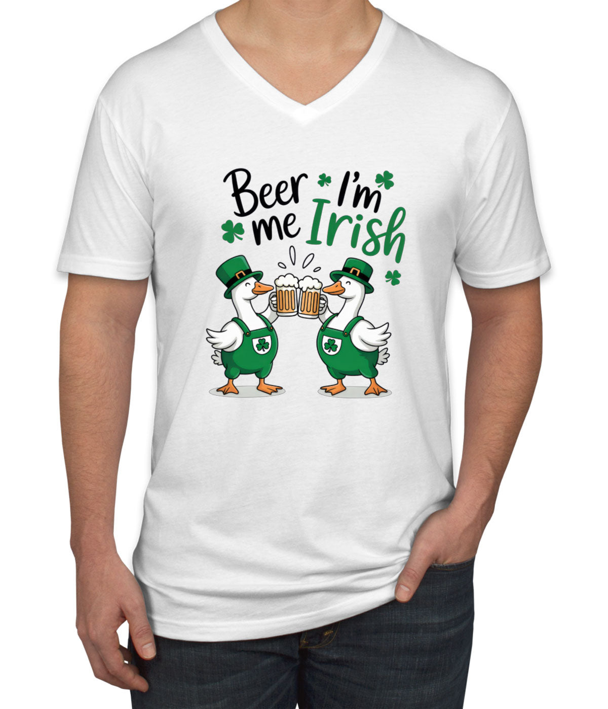 Beer Me I'm Irish St. Patrick's Day Men's V Neck T-shirt