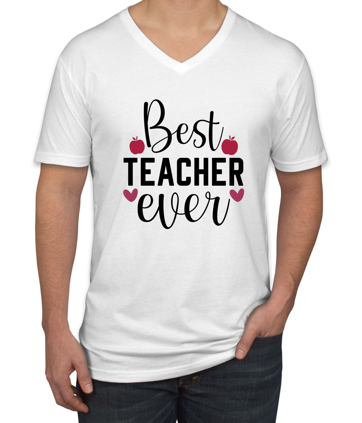 Best Teacher Ever Men's V Neck T-shirt