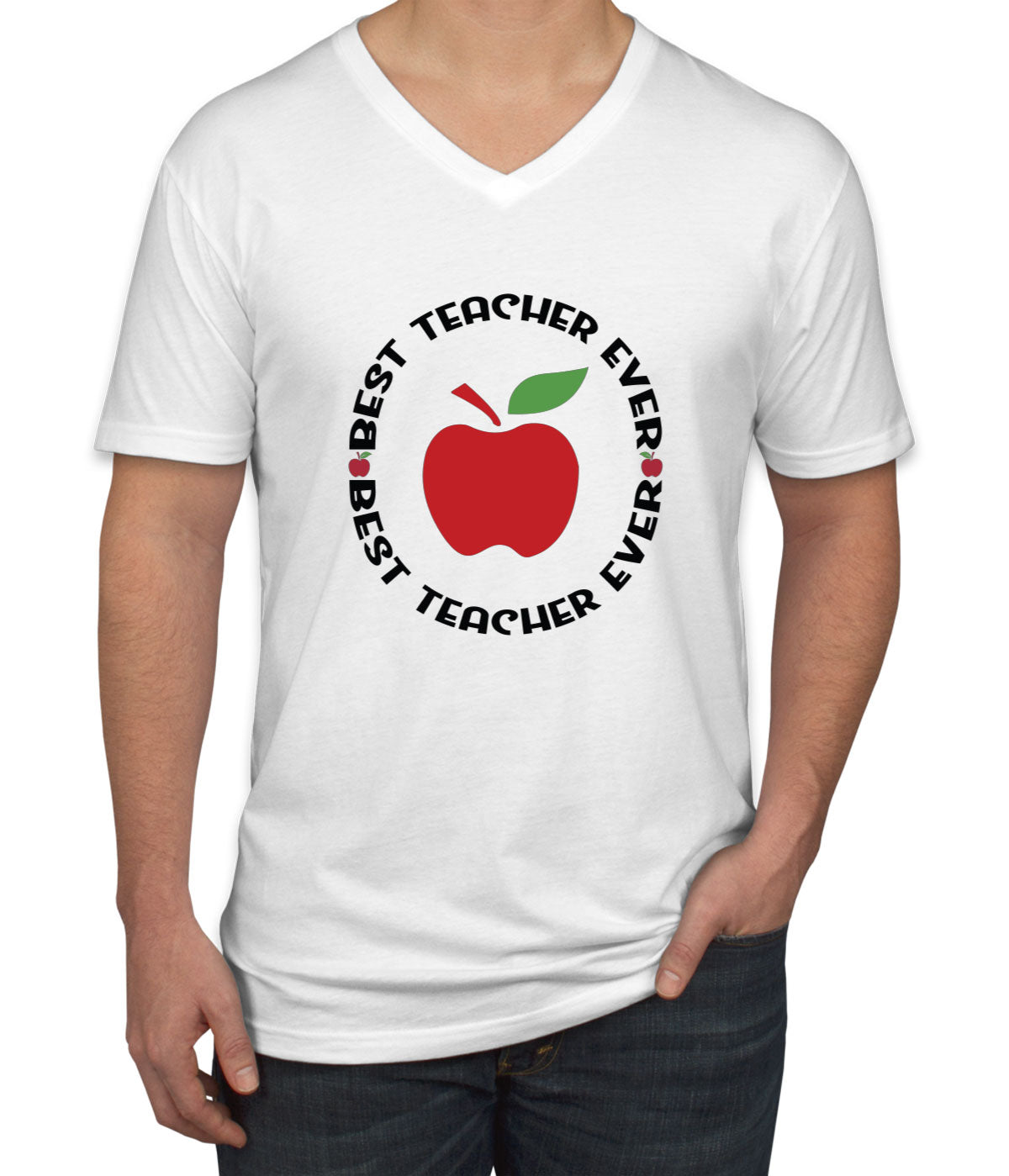 Best Teacher Ever Men's V Neck T-shirt