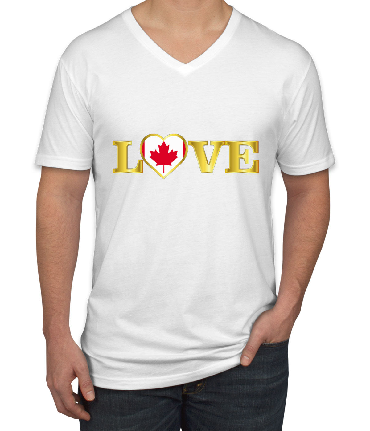 Canada Love Men's V Neck T-shirt