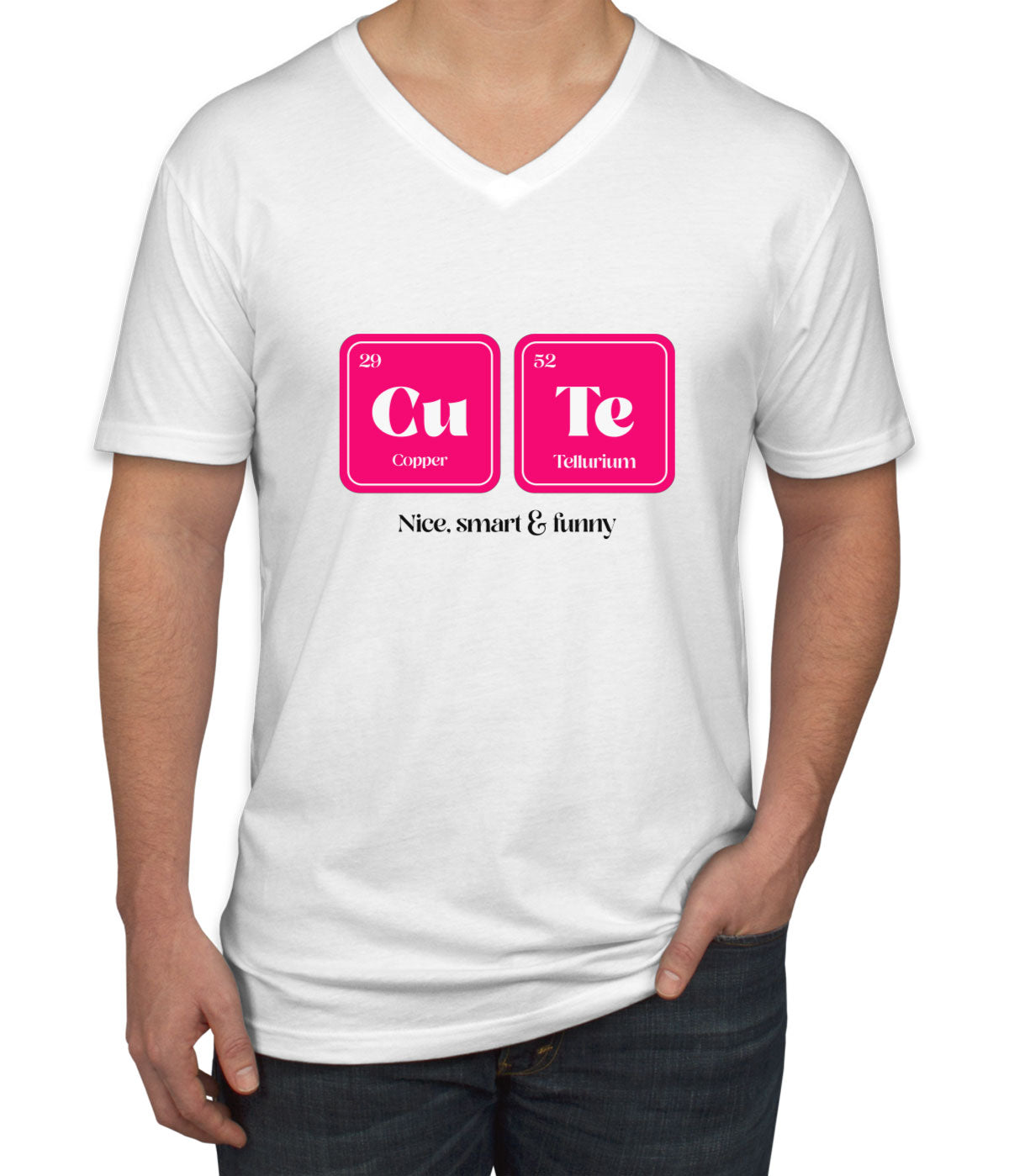 Cute Funny Periodic Table Men's V Neck T-shirt