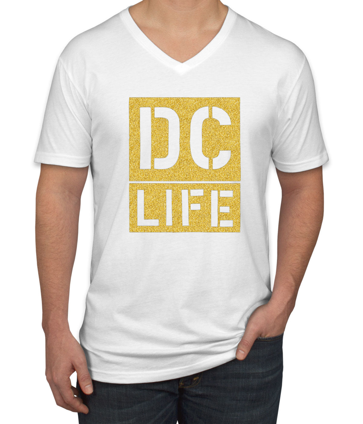 DC Life Washington DC Men's V Neck T-shirt