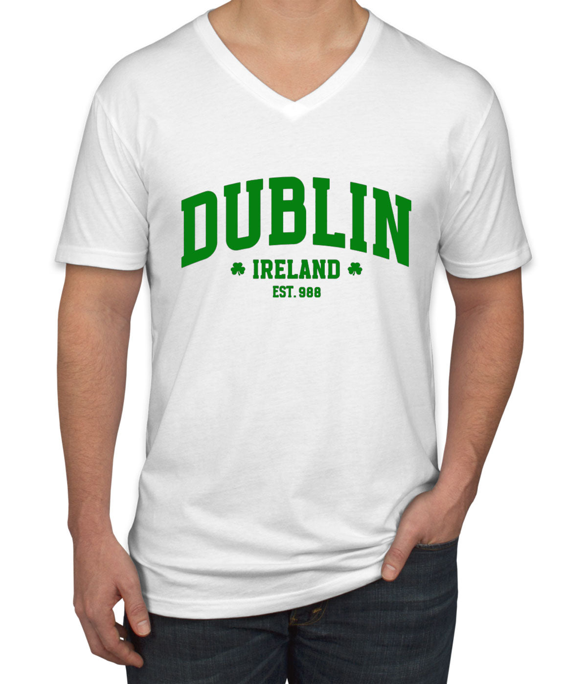 Dublin Ireland St. Patrick's Day Men's V Neck T-shirt