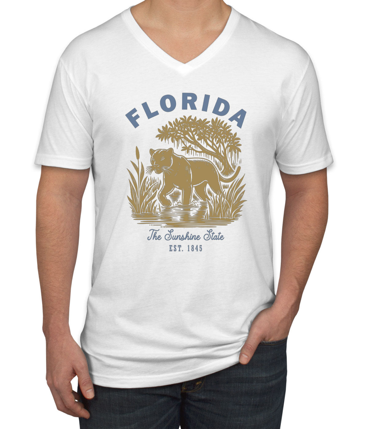 Florida State Vintage Men's V Neck T-shirt