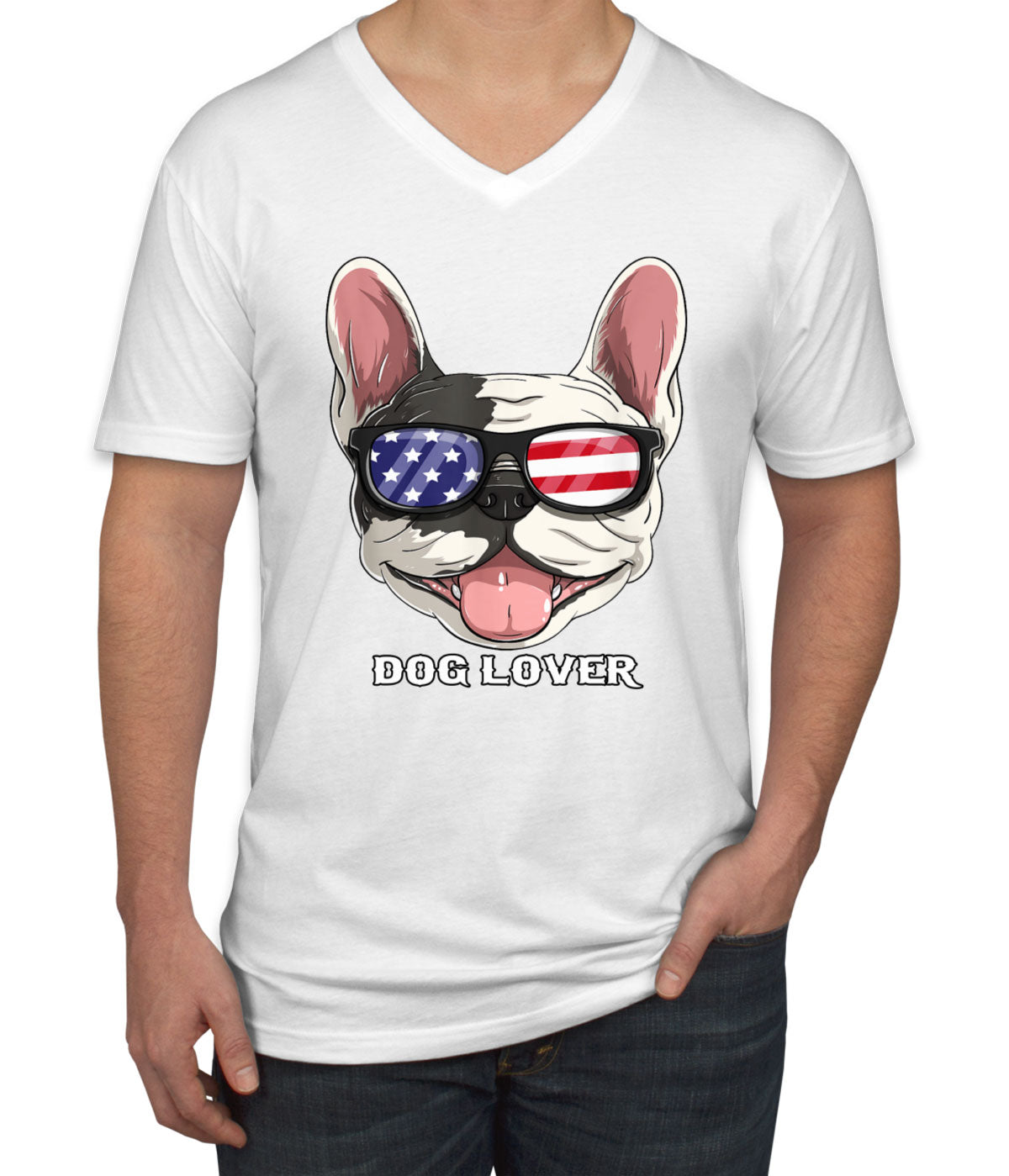 French Bulldog Dog Lover Men's V Neck T-shirt